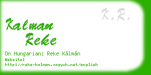 kalman reke business card