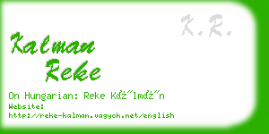 kalman reke business card